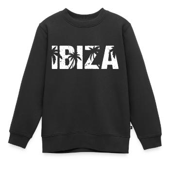 Ibiza Palmen - Kinder Premium Organic Sweatshirt - Schwarz - Vorne - AI Model Kid Female (0cm)
