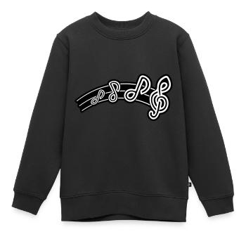 Clé de symbole de notes de musique - Sweat Premium enfant bio - noir - Devant - AI Model Kid Female (0cm)