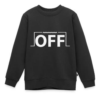 Off - Kinder Premium Organic Sweatshirt - Schwarz - Vorne - AI Model Kid Female (0cm)