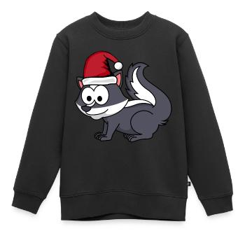 Stinker Comic Christmas - Sweat Premium enfant bio - noir - Devant - AI Model Kid Female (0cm)