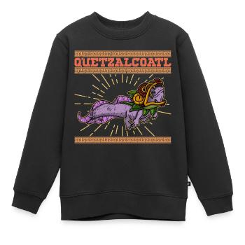 Quetzalcoatl Axolotl Mexiko Azteken Gottheit - Kinder Premium Organic Sweatshirt - Schwarz - Vorne - AI Model Kid Female (0cm)