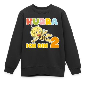 Biene Maja Hurra Ich bin 2! Zweiter Geburtstag - Kinder Premium Organic Sweatshirt - Schwarz - Vorne - AI Model Kid Female (0cm)