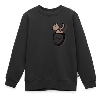 Poket Animal - Kinder Premium Organic Sweatshirt - Schwarz - Vorne - AI Model Kid Female (0cm)