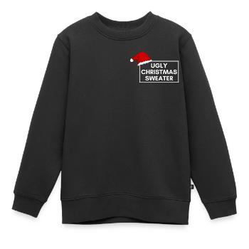 ugly christmas sweater - Kinder Premium Organic Sweatshirt - Schwarz - Vorne - AI Model Kid Female (0cm)
