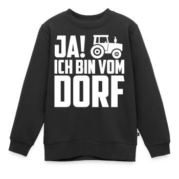 Ich bin vom Dorf - Kinder Premium Organic Sweatshirt - Schwarz - Vorne - AI Model Kid Female (0cm)