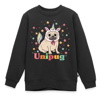 Unipug-Grafik - Kinder Premium Organic Sweatshirt - Schwarz - Vorne - AI Model Kid Female (0cm)