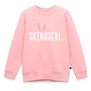 Skihaserl Skihase mit Öhrchen - Kinder Premium Organic Sweatshirt - Rosa - Vorne - AI Model Kid Female (0cm)