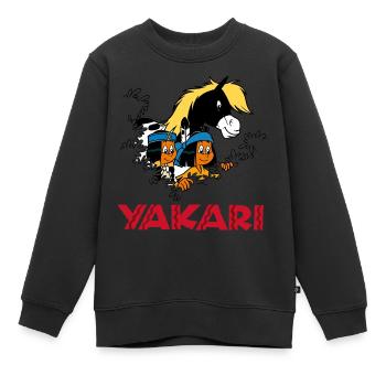 Yakari auf Entdeckungstour - Kinder Premium Organic Sweatshirt - Schwarz - Vorne - AI Model Kid Female (0cm)