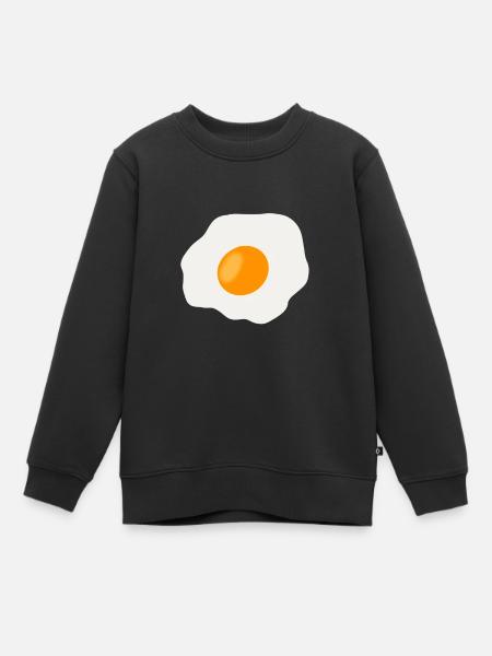 Oeuf au plat - Sweat Premium enfant bio - noir