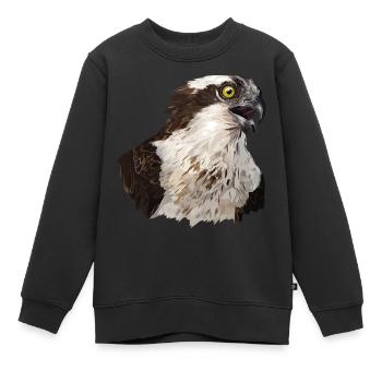 Fischadler - Kinder Premium Organic Sweatshirt - Schwarz - Vorne - AI Model Kid Female (0cm)