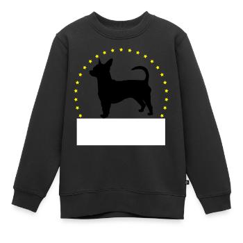 Chihuahua Hund individuell Anpassbar Geschenk - Kinder Premium Organic Sweatshirt - Schwarz - Vorne - AI Model Kid Female (0cm)