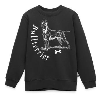 Bullterrier - Kinder Premium Organic Sweatshirt - Schwarz - Vorne - AI Model Kid Female (0cm)