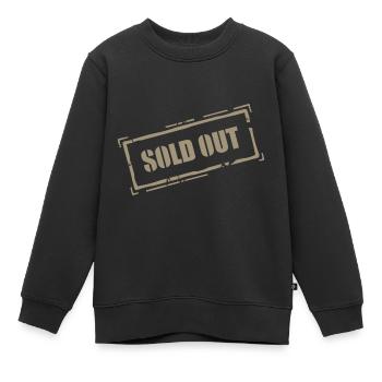 Sold Out Stempel (Beige) - Kinder Premium Organic Sweatshirt - Schwarz - Vorne - AI Model Kid Female (0cm)