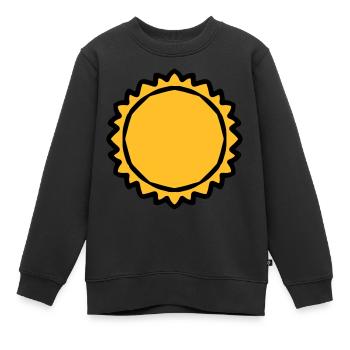 Gros grand soleil - Sweat Premium enfant bio - noir - Devant - AI Model Kid Female (0cm)