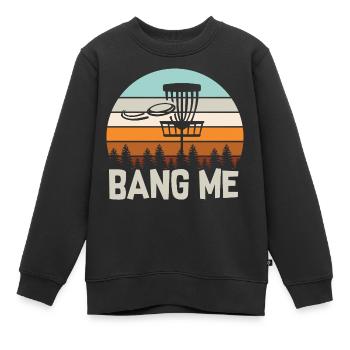 Disc golf Bang me - Kinder Premium Organic Sweatshirt - Schwarz - Vorne - AI Model Kid Female (0cm)