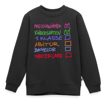Erste Klasse - Kinder Premium Organic Sweatshirt - Schwarz - Vorne - AI Model Kid Female (0cm)