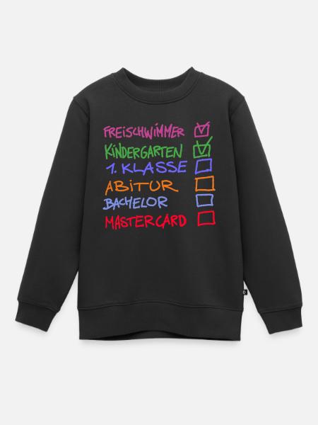 Erste Klasse - Kinder Premium Organic Sweatshirt - Schwarz