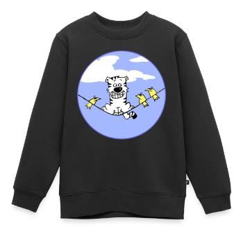 Äh...Hi! - Kinder Premium Organic Sweatshirt - Schwarz - Vorne - AI Model Kid Female (0cm)