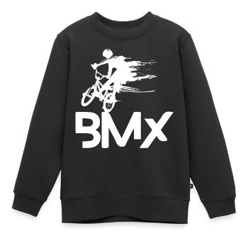 BMX Geschenk Teenager oder Junge - Kinder Premium Organic Sweatshirt - Schwarz - Vorne - AI Model Kid Female (0cm)