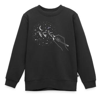 World - Kinder Premium Organic Sweatshirt - Schwarz - Vorne - AI Model Kid Female (0cm)