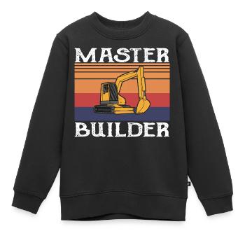 Maitre des travaux chef de chantier métier du BTP - Sweat Premium enfant bio - noir - Devant - AI Model Kid Female (0cm)