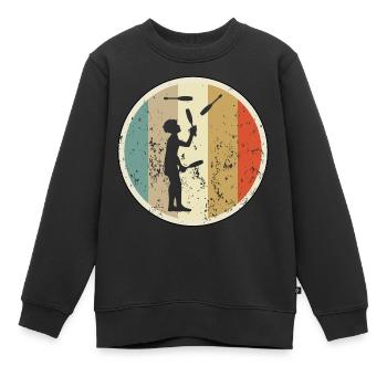 Jongleur Keulen Zirkus Circus Jonglieren - Kinder Premium Organic Sweatshirt - Schwarz - Vorne - AI Model Kid Female (0cm)