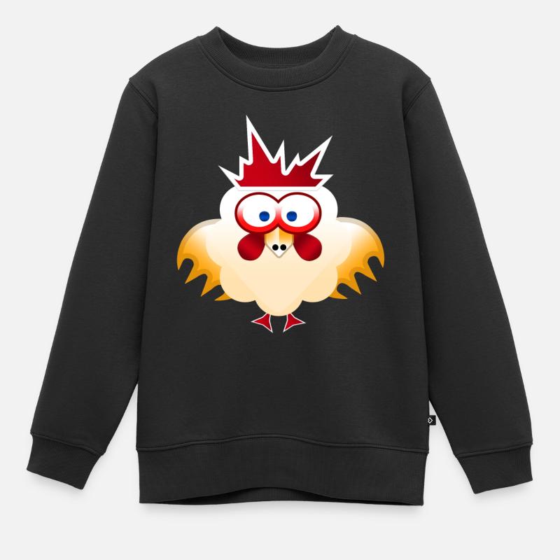 Hahn Hahn - Kinder Premium Organic Sweatshirt - Schwarz