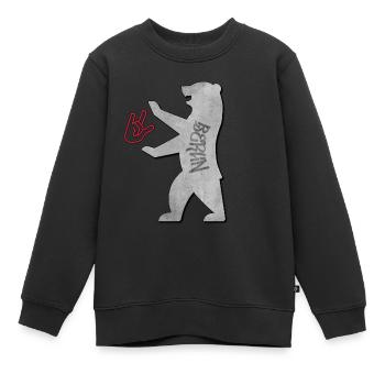 « I love you Berlin » dans le style graffiti - Sweat Premium enfant bio - noir - Devant - AI Model Kid Female (0cm)