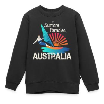 Surfers Paradise Surfer - Kinder Premium Organic Sweatshirt - Schwarz - Vorne - AI Model Kid Female (0cm)