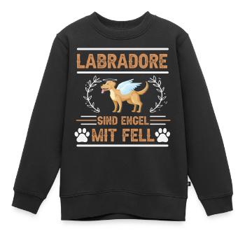 Labradore sind Engel mit Fell - Kinder Premium Organic Sweatshirt - Schwarz - Vorne - AI Model Kid Female (0cm)