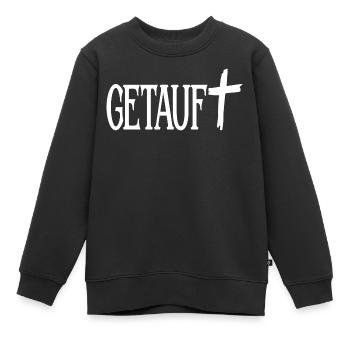 Getauft Taufe Christentum - Kinder Premium Organic Sweatshirt - Schwarz - Vorne - AI Model Kid Female (0cm)