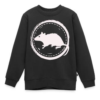Rat - Rongeur - Sweat Premium enfant bio - noir - Devant - AI Model Kid Female (0cm)