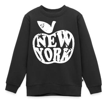 New York Vintage Big Apple - Kinder Premium Organic Sweatshirt - Schwarz - Vorne - AI Model Kid Female (0cm)