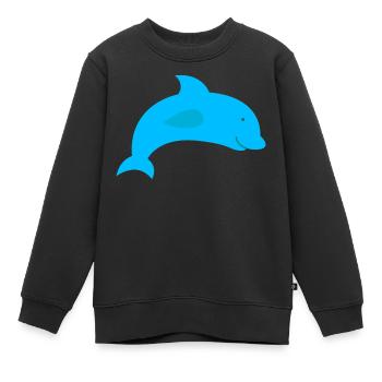 Delfin für Kinder Kleinkinder Delfine - Kinder Premium Organic Sweatshirt - Schwarz - Vorne - AI Model Kid Female (0cm)