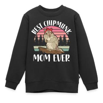 Tamia | de compagnie Idées cadeaux Chipmunk - Sweat Premium enfant bio - noir - Devant - AI Model Kid Female (0cm)