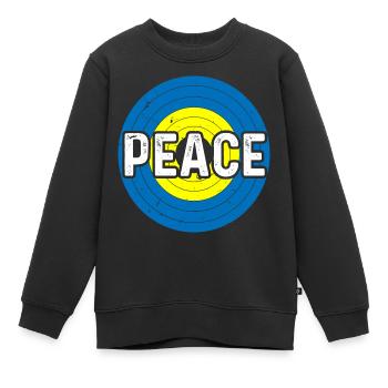 Peace Regenbogen Kreis Frieden Freiheit Liebe - Kinder Premium Organic Sweatshirt - Schwarz - Vorne - AI Model Kid Female (0cm)