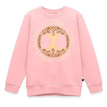 Yggdrasil Nordischer Wikinger-Weltenbaum - Kinder Premium Organic Sweatshirt - Rosa - Vorne - AI Model Kid Female (0cm)