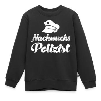 Nachwuchs Polizist Nachwuchs Polizistin Polizeiaut - Kinder Premium Organic Sweatshirt - Schwarz - Vorne - AI Model Kid Female (0cm)
