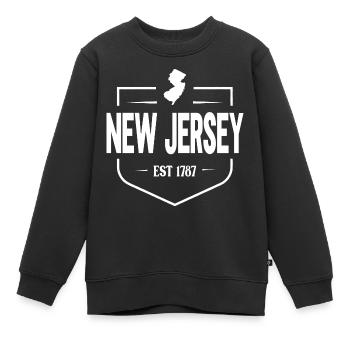 New Jersey - Sweat Premium enfant bio - noir - Devant - AI Model Kid Female (0cm)