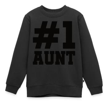 La meilleure tante du monde - Tante - Tantes - Cool - Sweat Premium enfant bio - noir - Devant - AI Model Kid Female (0cm)