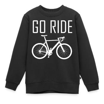 Aller faire du vélo Citations De vélo Dictons de vélo - Sweat Premium enfant bio - noir - Devant - AI Model Kid Female (0cm)