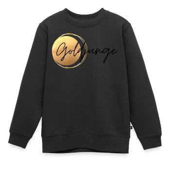 Goldjunge minimalistisch - Kinder Premium Organic Sweatshirt - Schwarz - Vorne - AI Model Kid Female (0cm)