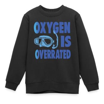 L’OXYGÈNE EST SURESTIMÉ - Sweat Premium enfant bio - noir - Devant - AI Model Kid Female (0cm)