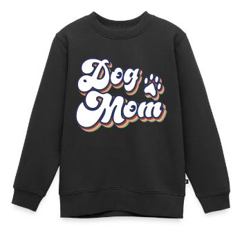 Maman chien - Sweat Premium enfant bio - noir - Devant - AI Model Kid Female (0cm)