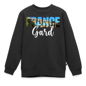 Souvenir Voyage Gard France - Sweat Premium enfant bio - noir - Devant - AI Model Kid Female (0cm)