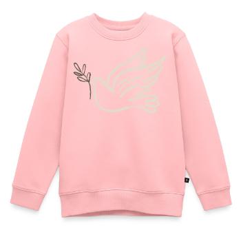 Frieden - Peace - Kinder Premium Organic Sweatshirt - Rosa - Vorne - AI Model Kid Female (0cm)