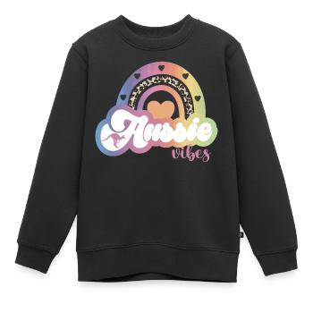 Aussie vibes - Kinder Premium Organic Sweatshirt - Schwarz - Vorne - AI Model Kid Female (0cm)