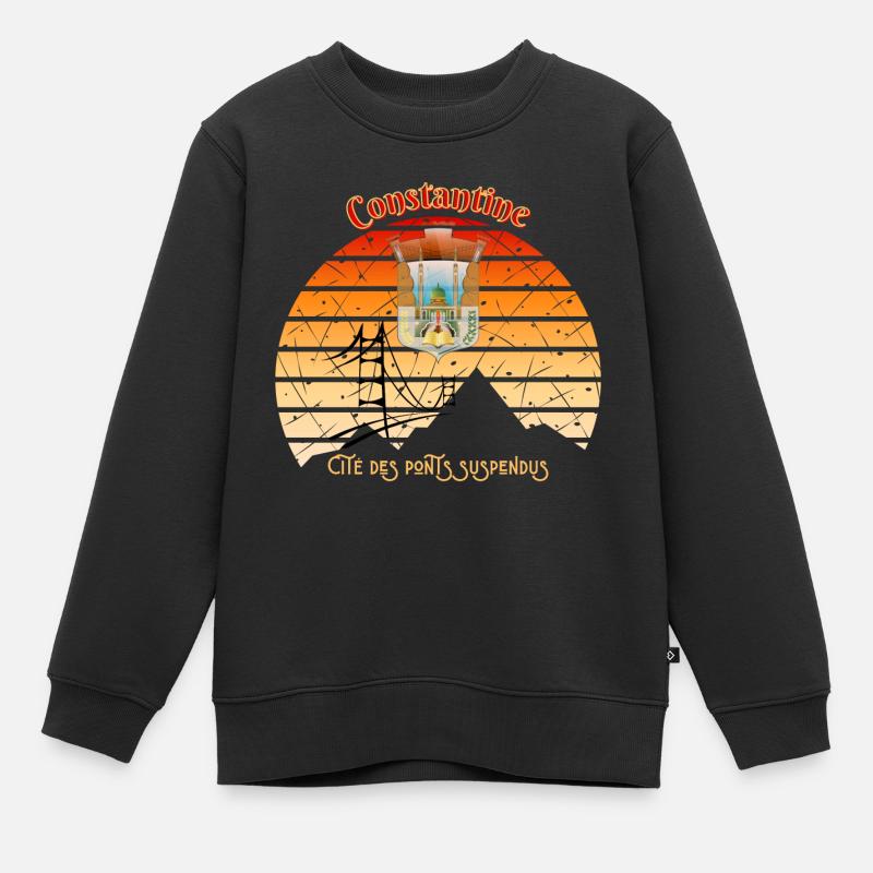 Constantine Cité des ponts suspendus - Sweat Premium enfant bio - noir