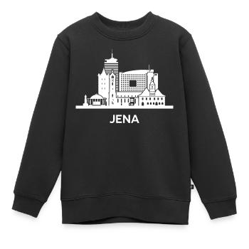 Jena, weiß - Kinder Premium Organic Sweatshirt - Schwarz - Vorne - AI Model Kid Female (0cm)