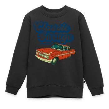 Retro Graphic Car Lover Car Mechanic Vehicle Techn - Kinder Premium Organic Sweatshirt - Schwarz - Vorne - AI Model Kid Female (0cm)